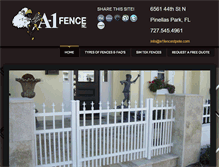 Tablet Screenshot of a1fencestpete.com